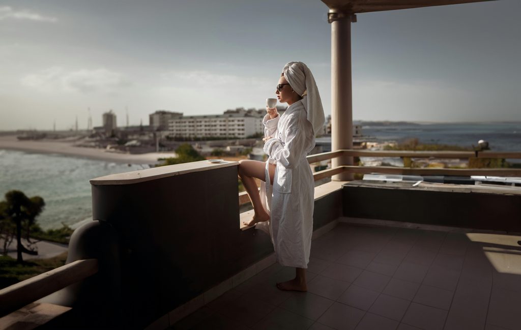 woman on vacation wellness retreat
